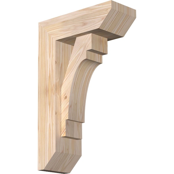 Ekena Millwork Merced Slat Smooth Bracket w/ Offset Brace, Douglas Fir, 5 1/2"W x 14"D x 22"H BKT0604X14X22MRC06SDF - main